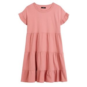 J. Crew Tiered Dress In Broken-In Jersey